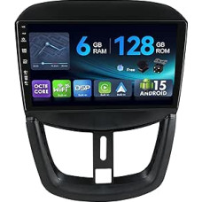 [6G + 128G, aštuonių branduolių] - MSD automobilinis radijas Peugeot 207 (2006-2015) | Android 15 GPS navigacijos radijas | CarPlay Android automobilio vairo valdymas Dual Band WiFi DSP DAB | atbulinės eigos kamera MIC | 2 DIN