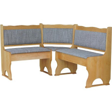 k koma Kampinis suolas su apmušalais Pušies mediena Alksnio spalva su paminkštinimu Medžio masyvas Smėlio spalvos (120 x 140)