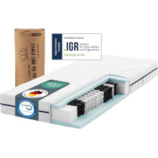 Pocket Spring Mattress 120 x 200 cm | Hardness H2 | Height 20 cm | Ergonomic 7-Zone Mattress | Washable Microfibre Cover | Oeko-Tex & CertiPUR Certified | Made in Germany