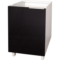 Berlenus CP6BN Kitchen Base Unit 60 cm 1 Door High-Gloss Black