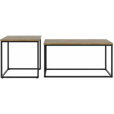 Coffee Table Set Tables Coffee Table Set Living Room Table Wood and Metal Coffee Table Multifunctional Table Top (Picture Colour Talla ?nica)