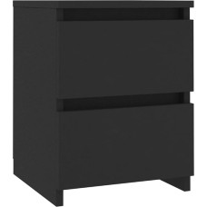 vidaXL Naktinis staliukas 2 stalčiai Naktinis staliukas Naktinis staliukas Naktinis staliukas Naktinis staliukas Miegamojo komoda Juoda 30 x 30 x 40 cm Medienos medžiaga