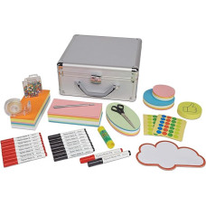 MAUL MAULpro Compact Presentation Case 36 x 35 x 16.5 cm | Presentation Case Made of Sturdy Aluminium | Case with 2,362 Pieces | Includes Presentation Cards, Scissors, Markers, Pins | Silver