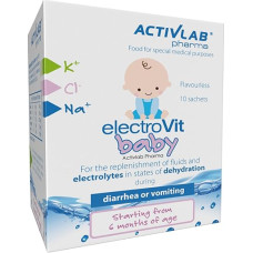 Activlab Electrovit Baby Pure - Tasteless - 10 Sachets - Helps Fill Up Liquid and Electrolytes for Vomiting and Viral Diarrhoea from 6 Months