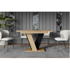 ALTDECOR išskleidžiamas valgomojo stalas, idealiai tinka kaip virtuvės stalas, valgomojo stalas arba svetainės stalas, tvirta konstrukcija, pagaminta iš baldų stalviršio, 120-160 x 90 x 75 cm, 