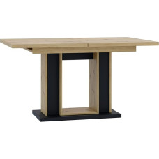 MEBLINI Extendable Dining Table, Dining Room Table, Modern Kitchen Table, Extendable Table, Column Table, Extendable Table, Dining Room Tables, 140-180 x 90 cm, Forest, Artisan Oak/Black