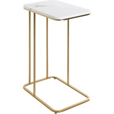 HAKU Möbel Beistelltisch, MDF, auksas, marmoroptik, T 30 x B 45 x H 67 cm