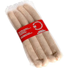 Die Truffelmanufaktur Feinkost Grillwurst with Truffle, White Bratwurst with 7% Real Black Truffle, Fine and Spicy Rusted Sausage for Grilling and Searing, 220 g Pack