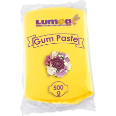 Dekozauber24 Professional Gum Paste 500g Edible 11 Colours Perfect for Flowers, Petals, Ruffles, Fine Decorations, Sugar Paste Cake Decorating Fondant (Yellow)