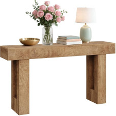 Rustic Console Table 160cm Country Style Natural Wood with Open Shelf Stačiakampio formos dizainas Entrance Hallway Classic Sofa - Wood Sandalwood Grain in Mountain