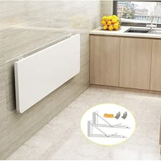 Sulankstomas sieninis stalas, sulankstomas sieninis stalas, valgomojo stalas, kompiuterio stalas, mokymosi stalas, sieniniai stalai, virtuvės stalas, balkono stalas, kampinis stalas, biuro stalas, darbo stalas, baltas (110 x 30 cm / 43 x 12 colių)