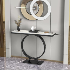 Schlichter schwarzer Konsolentisch für Eingangsbereich und Flur, schmaler Sofa-Beistelltisch, modernes Foyer-Möbel, 80 cm, perfekt für die Wohnzimmereinrichtung und kleine Räume