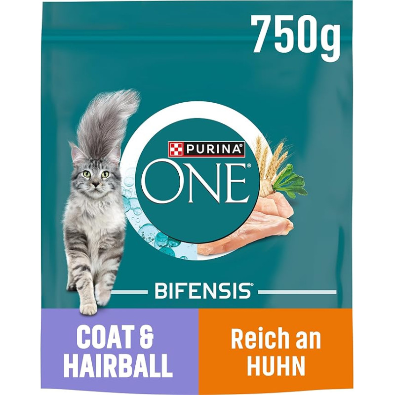Purina ONE Bifensis Sausas kačių ėdalas su vištiena, gausus vištienos, 6 vnt. (6 x 750 g)