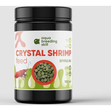 AquaBreedingSkill Spirulina Fish Food Aquarium 100 ml - krevečių maisto tabletės krevetėms, šamų pašarų tabletės, dirvožemio maistas akvariume šamams, sraigėms ir bestuburiams