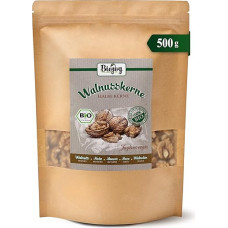 Biojoy Organic walnut kernels half kernels (500 g), walnuts without shell (Juglans regia)