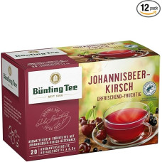 Bünting Tee Currant Cherry 12 Pack - Vaisių arbata - 12 x 20 arbatos maišelių