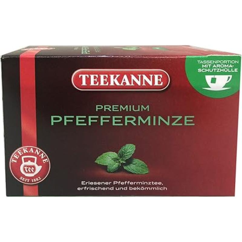 TEEKANNE Pfefferminz Tee/6249, frisch und wohltuend, Inh. 20
