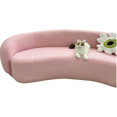 Generisch Bogenförmige verdickte und Fleece-Couch-Abdeckung Vollständig dehnbarer Sofabezug Sofa-Schutz,E,5Seater305–360cm/120–142in