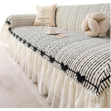 Generisch Sofa Rock, Sofa Überwurf-Decke Couch-Abdeckung Staub- und Fleckenresistente Sofa-Abdeckung für alle Jahreszeiten,D,180 * 420cm/71 * 165in