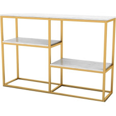 4-stöckiger Sofa-Beistelltisch mit offenen Ablageflächen, Marmor-Konsolentisch für Wohnzimmer, Flur, Küche, langlebiges Design