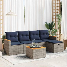 Garten-Sofagarnitur mit Stauraum & abnehmbaren Bezügen - PE-Rattan, 55x53x34 cm, für Terrasse und Innenhof Model3325911