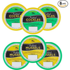 Parsons Pickled Cockles 155g x 3 and Parsons Pickled Clams 155g x 3 | Ready to Eat | Pack of 6