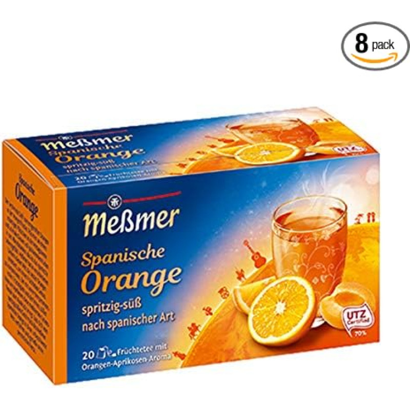 Meßmer Spanish Fiesta Orange Apricot 20 maišelių 8 pakuotės (8 x 50 g)