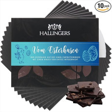 Hallingers 10 x nuo Velykų zuikučio - velykinės dovanos Velykų krepšeliams, veganiškas tamsus šokoladas su kava (dėžutė) - Motinos dienos dovana ir dovanų idėjos tėvo dienai | Sveikinimai Ačiū