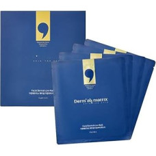 DERM·ALL MATRIX Daily Face Dermal Care (35g/Sheet) Overnight Mask Lifting and Hydrating Soothing Exfoliating Skin Nourishing Collagen Mask for Wrinkles and Dry Skin (4 Sheets/1