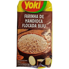 YOKI Manijoko miltų dribsniai 500 g - Farinha de Mandioca Flocada Biju - Biju miltai Farofa, Tutu de Feijão, Pirão, duonai ir duonos kepiniams - traškūs, be glitimo, universalūs su Kajal