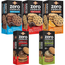 Cookies Double Biscuits Tasting Set 5 Different Varieties without Sugar 870 g from Greece