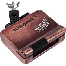 Schlagwerk WOB13 Woodoo Block High - Woodblock Musical Instrument in Vintage Design - for Rod Assembly - Multiple Sound Variants - for Drum Set or Cajon Setup - Made in Germany