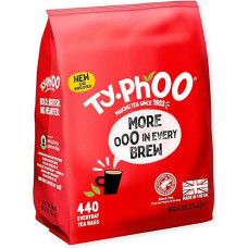 Typhoo Tea 440 vieno puodelio arbatos maišeliai, 1 kg, juodoji arbata arbatos maišeliuose