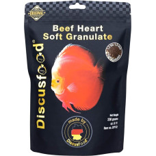 Premium Fish Food Aquarium 230 g [augimui ir spalvų puošnumui] - Beef Heart - labai gerai toleruojamos minkštos granulės - maistas akvariumo žuvims, diskusams, tinka beveik visoms dekoratyvinėms žuvims
