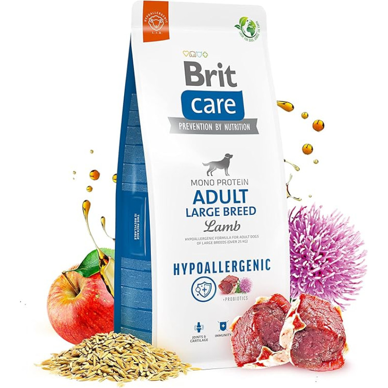 BRIT Care Hypoallergenic Adult Large Breed Lamb - sausas ėdalas šunims - 12 kg