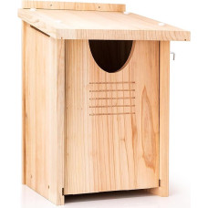 WHITEHORSE Large Owl House - Premium Cedar Wood - Weatherproof Design - 41 x 30 x 28 cm - One Nesting Box for Several European Owl Species