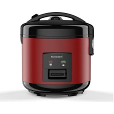 Ryžių virimo aparatas, 1 litro talpos elektrinis garintuvas su nepridegančia danga, skirtas 1-5 asmenims, greitas paruošimas be pridegimo, su pašildymo funkcija, garintuvo įdėklu, ryžių šaukštu ir matavimo taurele