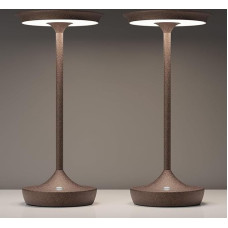Stalo lempa Belaidis IP54 LED lauko šviestuvas 6000 mAh baterija Stovyklavietės stalinis šviestuvas Įkraunamas naktinis šviestuvas Touch Dimmable (3 spalvos) Stalo lempa, skirta naudoti patalpose / lauke (2 rūdys)