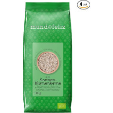 Mundo Feliz Ekologiškos saulėgrąžų sėklos, nuluptos, žalios, nesūdytos, 4 x 500 g (2 kg)