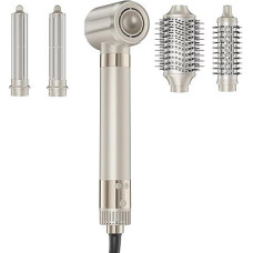 MESCOMB Airstyler 5-in-1 Hairstyler, Hochgeschwindwindigkeits Multistyler 110.000 U/min, Ionen Haarstyler mit Coanda-Effekt, Lockenstab Volumenbürste Glättbürste