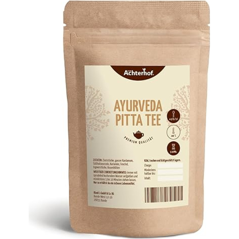 Ajurvedos Pitta arbata 250 g | Ajurvedos žolelių arbata | subalansuotai Pitta došai | Natūralūs ingredientai | iš Achterhofo