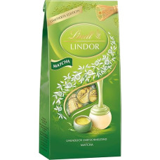 Lindt šokoladas | LINDOR Matcha Bag | 137 g | 10 rutuliukų pieniško šokolado su švelniu tirpstančiu Matcha įdaru | Šokoladinė dovana