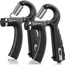 2 rankų treniruoklių rinkinys, dilbio treniruoklis su skaičiavimo funkcija, rankos dilbio treniruoklis, rankos stiprumo treniruoklis, reguliuojamas pasipriešinimas 5-60 kg, skirtas sportininkams ir rankų reabilitacijai