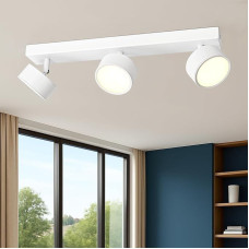 Lubų šviestuvas LED 3 lempučių lubų šviestuvas Svetainės lubų šviestuvas baltas 18 W šiltos baltos spalvos LED lubų prožektorius modernus pasukamas šviestuvas prožektorius sieninis šviestuvas prieškambario miegamasis virtuvė