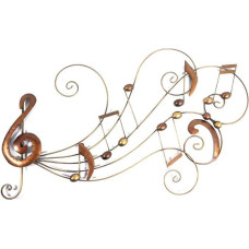 Naujas šiuolaikinio metalo sienų meno paveikslas ar skulptūra - bronzos muzikos ritinys sūkurys