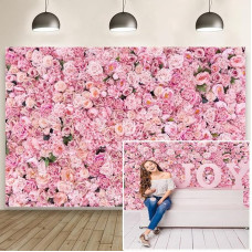 Aoihrraan 3 x 2,5 m Vestuvių gėlių sienos fonas Rožinės rožės gėlės Romantiškos gėlės Valentino diena Fotografijos fonas Nuotakos dušas Motinos diena Merginos Merginos Moterys Gimimo diena Portretas Foto rekvizitai