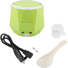 1.3L viryklė 24V 140W 1.3L elektrinė nešiojama daugiafunkcinė ryžių viryklė sunkvežimių pietų dėžutei Elektriniai patiekalai Šiltas maistas (žalia)