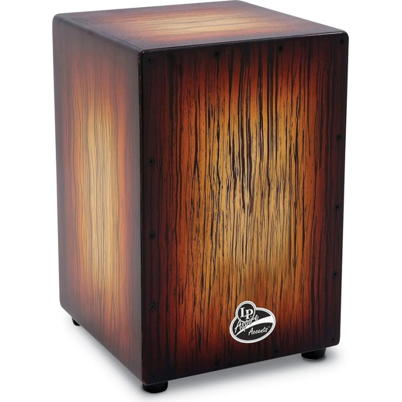 LP Latin Percussion LP819034 Cajon Aspire Accent Birch / Poplar Wire (3 x 16) Finish Sunburst Streak