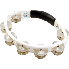 Latin Percussion LP861504 Hand Held Steel Jingles Cyclops Tambourine - White