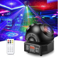 VAYALT Disco Light Party Light, DJ šviesos, LED RGB šviesos DJ projektoriaus muzikos valdomos DJ disko šviesos, DMX512 garso įjungimo šviesos efektas, Kalėdoms, DJ barui, gimtadieniui, diskotekoms, vestuvėms, vakarėliams
